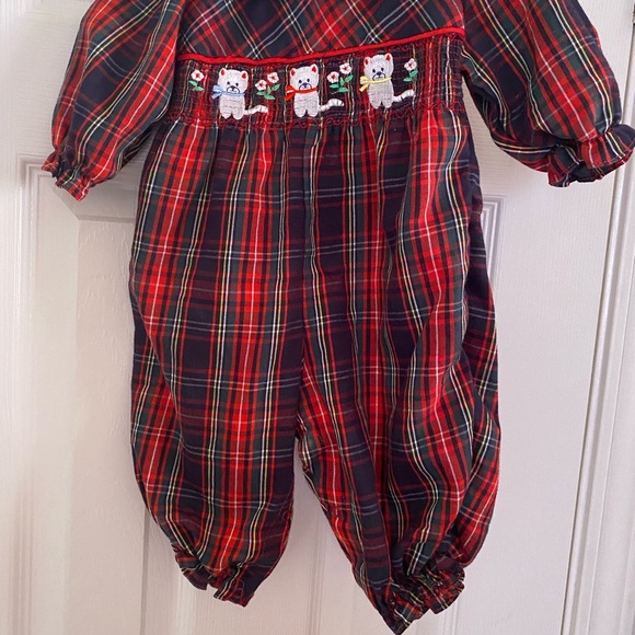 Vintage Smocked Kitty‎ Romper - Picture 4 of 8